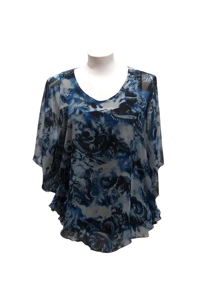 Blue Flutter Top - Shadze of Lace